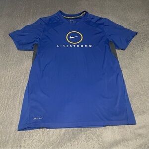 Nike Dri-fit live strong tee size medium in blue